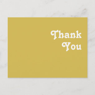 Retro Beach Gold Wedding Vielen Dank Postcard Postkarte