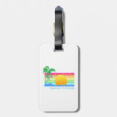 Retro Beach Grand Cayman Gepäckanhänger (Rückseite vertikal)