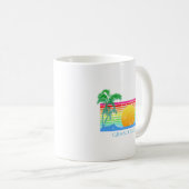 Retro Beach Grand Cayman Kaffeetasse (VorderseiteRechts)