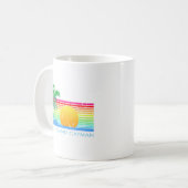 Retro Beach Grand Cayman Kaffeetasse (Vorderseite Links)