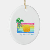 Retro Beach Grand Cayman Keramik Ornament (Rechts)