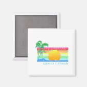 Retro Beach Grand Cayman Magnet (Vorderseite/Rückseite)