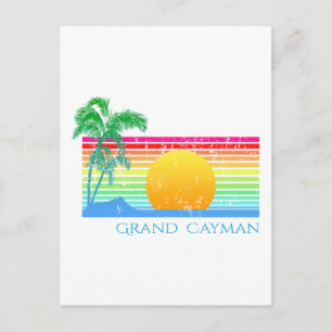 Retro Beach Grand Cayman Postkarte