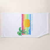 Retro Beach Grand Cayman Strandtuch (Vorderseite)