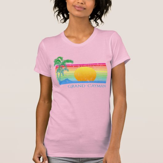 Retro Beach Grand Cayman T-Shirt (Vorderseite)