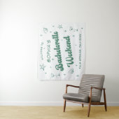Retro Beach Green Bachelorette Wandteppich (Beispiel)