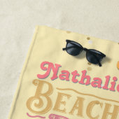 Retro Beach Handtuch mit Namen - Personalisiertes  (Beispiel)