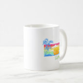Retro Beach Hawaii Sunset Kaffeetasse (VorderseiteRechts)