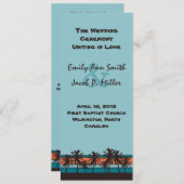 Retro Beach Hochzeitsprogramm Programm (Vorne/Hinten)