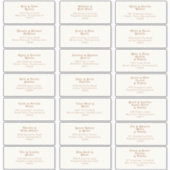 Retro Beach | Ivory Wedding Guest Address Sticker (Vorderseite)