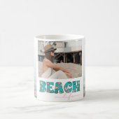Retro Beach Life FotoCollage Kaffeetasse (Mittel)