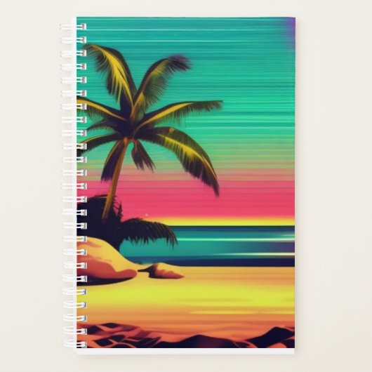 Retro Beach Neon Planer (Vorderseite)