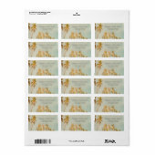 Retro Beach Palms Adressaufkleber (Vorne)