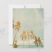 Retro Beach Palms Probe Abendessen Einladung (Rückseite)
