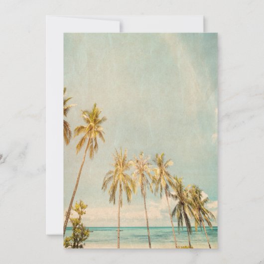 Retro Beach Palms UAWG Einladung (Rückseite)