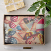 Retro Beach Party Buttone Seidenpapier (Geschenk)