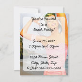 Retro Beach Party Einladung (Rückseite)
