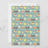 Retro Beach Party Summer Sand Burg Geburtstag Einladung (Rückseite)