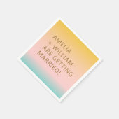 Retro Beach Pastels Gradient einzigartig Bright We Serviette (Ecke)