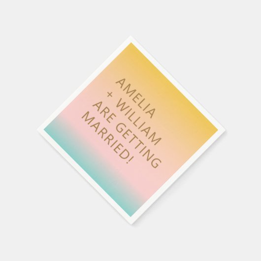 Retro Beach Pastels Gradient einzigartig Bright We Serviette (Ecke)