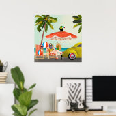 Retro Beach Poster (Heimbüro)