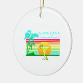 Retro Beach Punta Cana Margarita Keramik Ornament (Links)