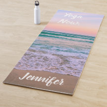 Retro Beach & Sand Personalisierte Yoga Mat