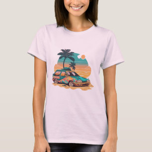 Retro-Beach-Sonnen-T-Shirt – Vintage-Sommer-Tee T-Shirt