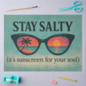 Retro Beach Sunset Decoupage "Salty Bleibe" Seidenpapier (Basteln)