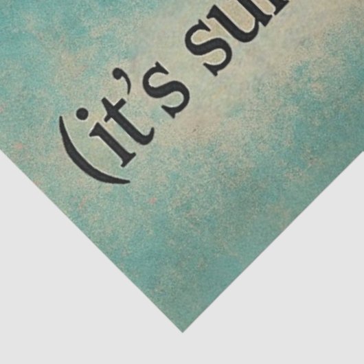 Retro Beach Sunset Decoupage "Salty Bleibe" Seidenpapier (Ausschnitt)