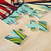 Retro Beach Surf Comicen Puzzle (Seite)