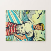Retro Beach Surf Comicen Puzzle (Horizontal)