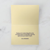 Retro Beach SurfBaby Dusche Danke Karte (Innenseite)