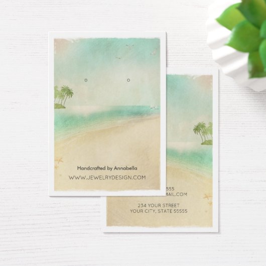 Retro Beach-Themed Earring Holder (Schreibtisch)