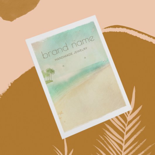Retro Beach-Themed Earring Holder Visitenkarte