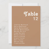 Retro Beach | Übersicht über die braune Tischnumme (Rückseite)