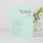 Retro Beach | Übersicht über die Tischnummer von A (Stehend Vorderseite)