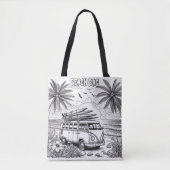 Retro Beach Van Coloring Tasche (Vorderseite)