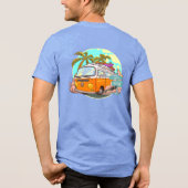 Retro Beach Van T-Shirt Tri-Blend Shirt (Rückseite)