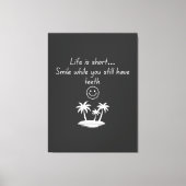 Retro Beach Vibe Smiley Face Tee - Funny Humor Leinwanddruck (Vorderseite)