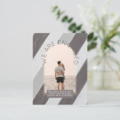 RETRO Beach Vibe Wedding Stationery FOTO Postkarte (Stehend Vorderseite)