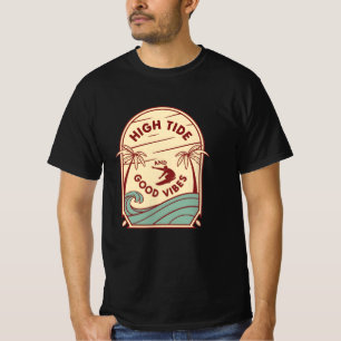 Retro Beach Vibes - Palmen Trees & Waves Grafik T-Shirt