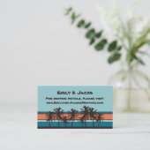 Retro Beach Wedding Website Beilagen Karten (Stehend Vorderseite)