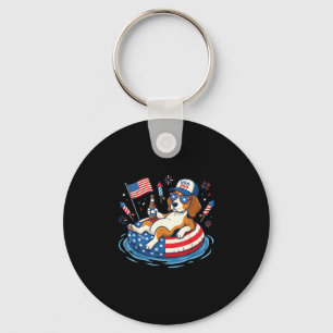 Retro Beagle Bier USA 250. Jubiläum 4. Schlüsselanhänger