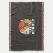 Retro Beagle Hund Decke (Vorderseite Vertikal)