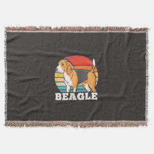 Retro Beagle Hund Decke