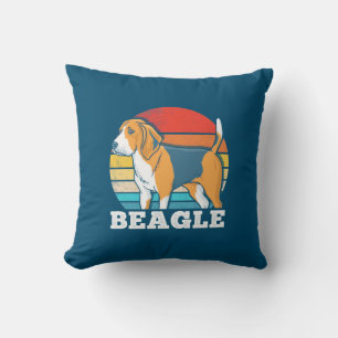 Retro Beagle Hund Kissen