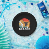 Retro Beagle Hund Pappteller (Party)