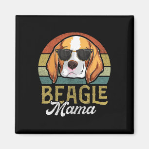 Retro Beagle Mama Shirt Women Magnet