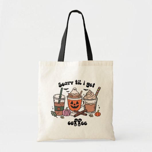 Retro Beängstigend, bis ich Kaffehaus bekomme Tragetasche (Vorne)